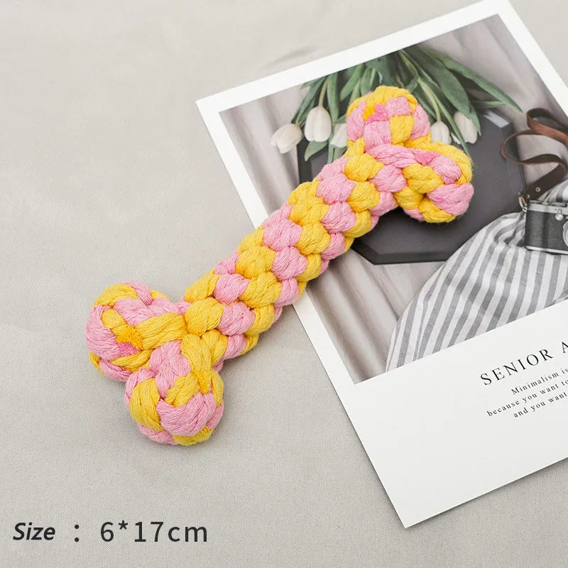 Bite-Resistant Rope Ball Dog Toy