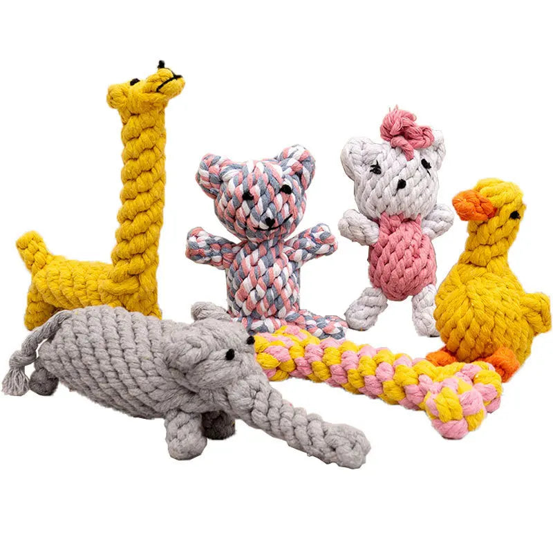 Bite-Resistant Rope Ball Dog Toy.