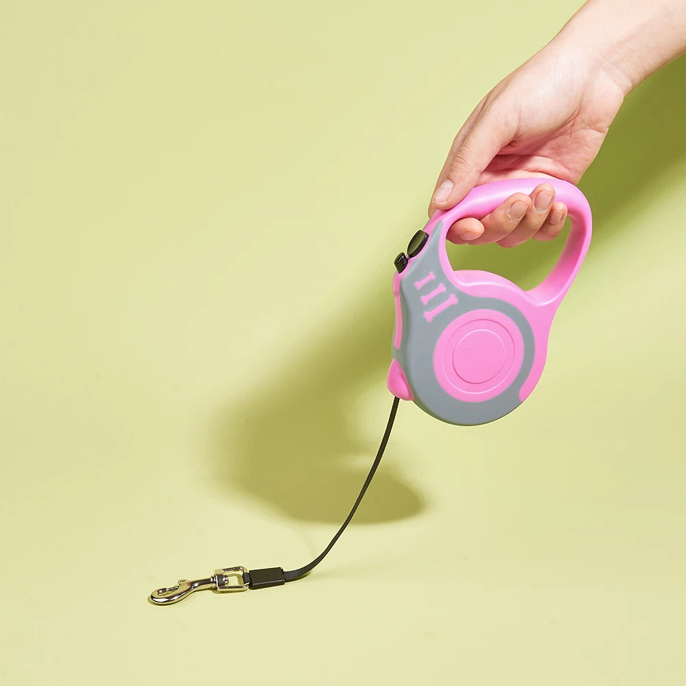 Retractable Dog & Cat Leash with One-Hand Brake