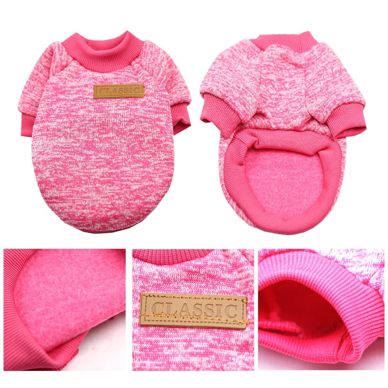 Cozy Fleece Dog Sweatshirt for Small Dogs