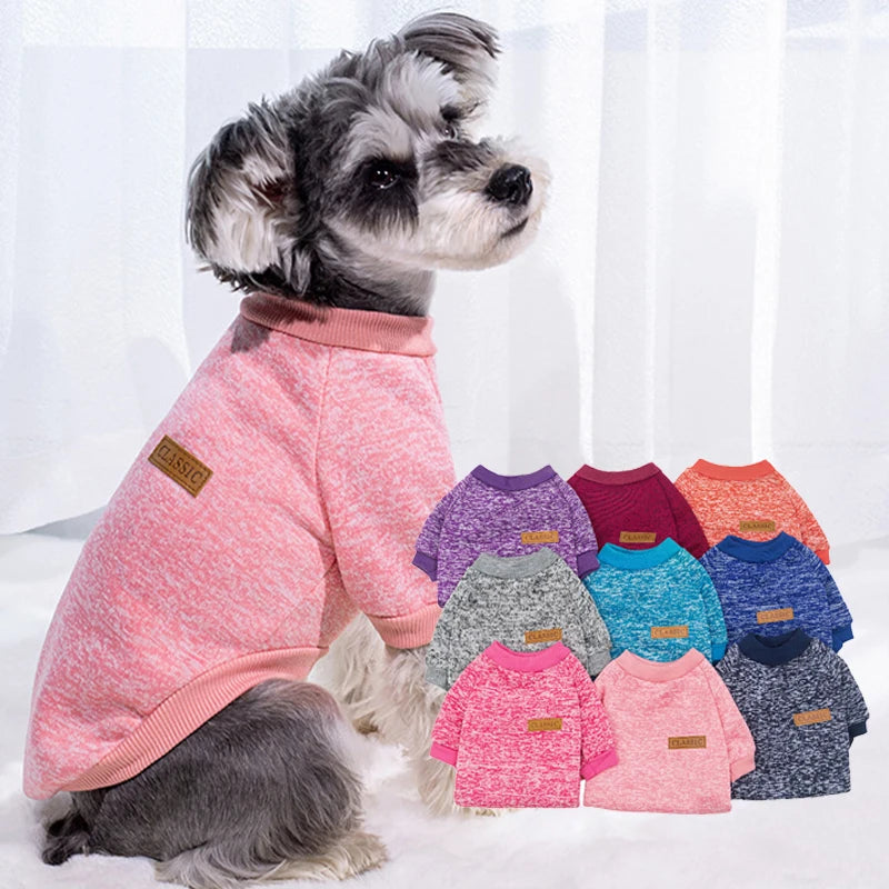 Cozy Fleece Dog Sweatshirt for Small Dogs
