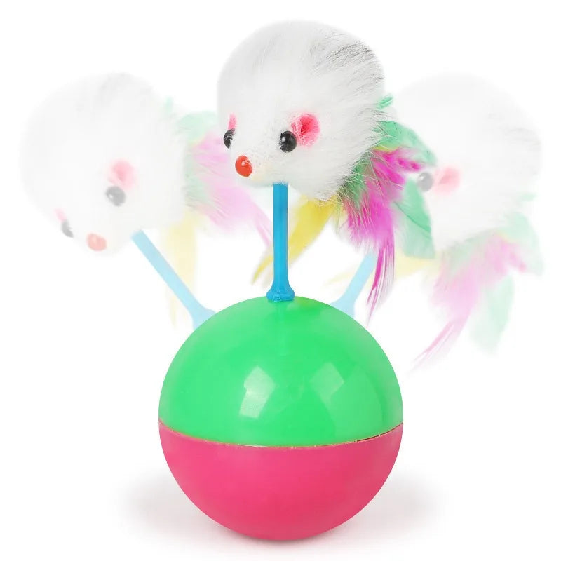 Interactive Rolling Mouse Ball Toy for Cats & Dogs