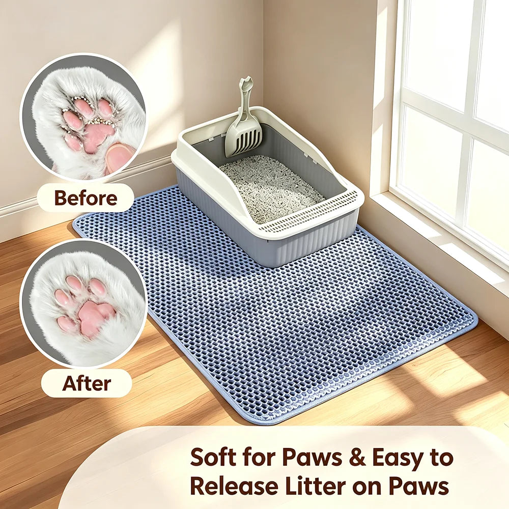 Waterproof Double-Layer Cat Litter Mat ⭐