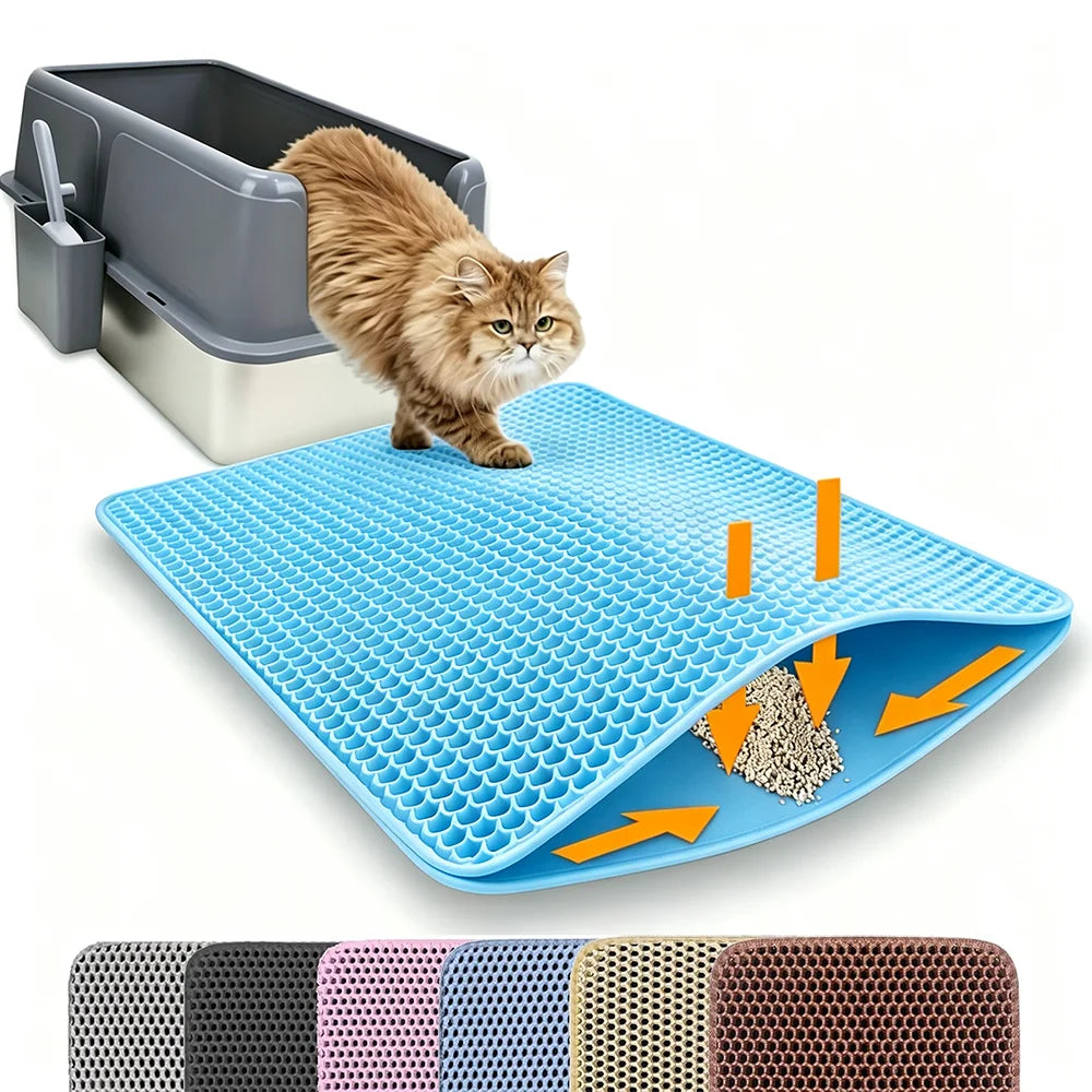 Waterproof Double-Layer Cat Litter Mat ⭐