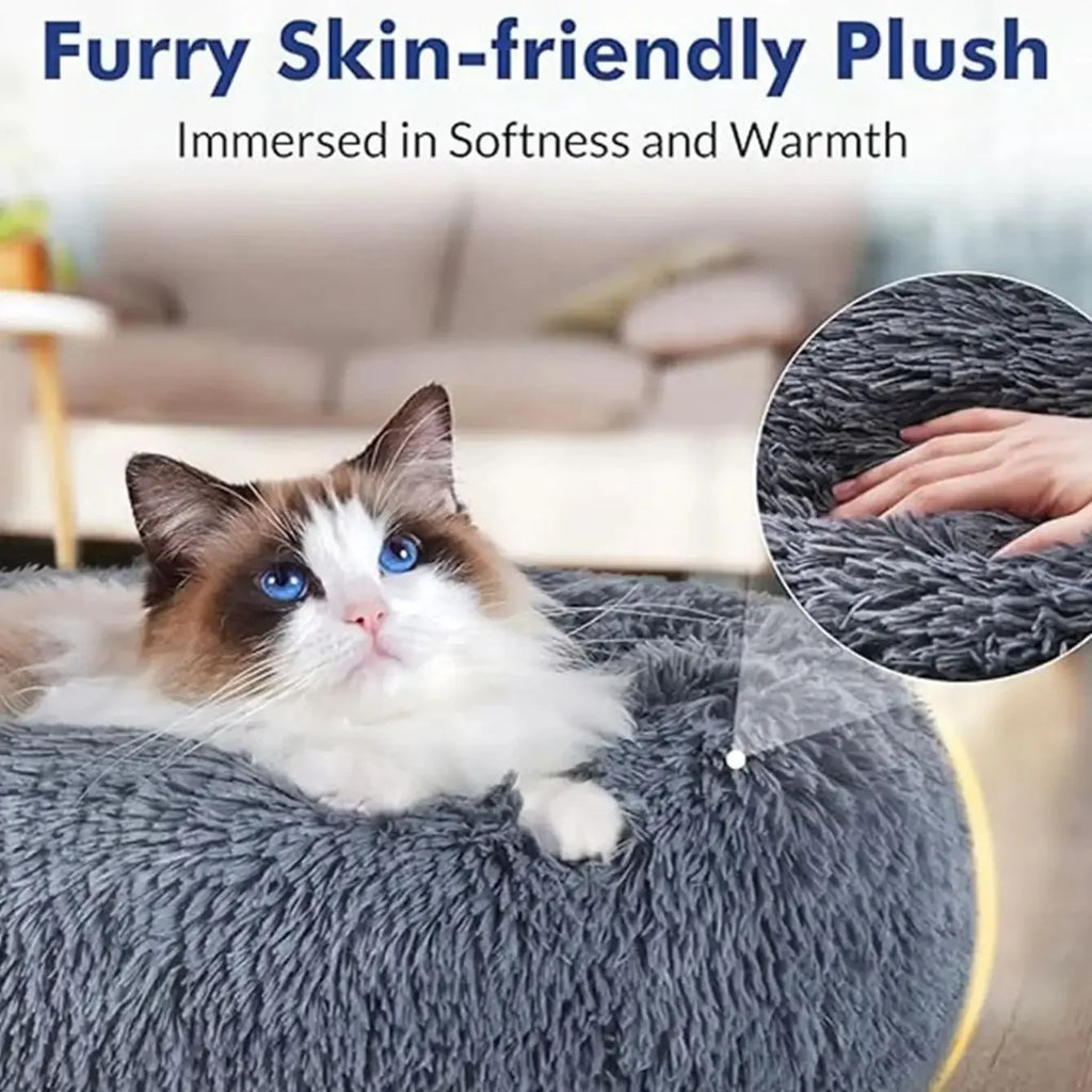 Super Soft Round Plush Pet Bed ⭐