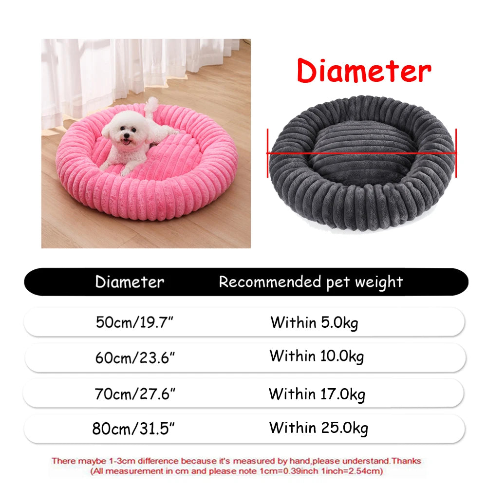 Super Soft Round Plush Pet Bed ⭐