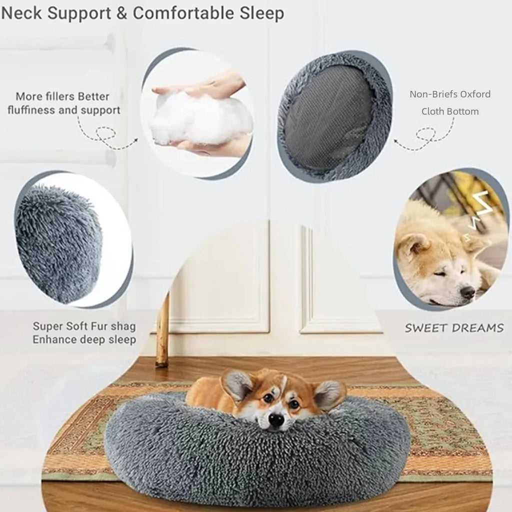 Super Soft Round Plush Pet Bed ⭐