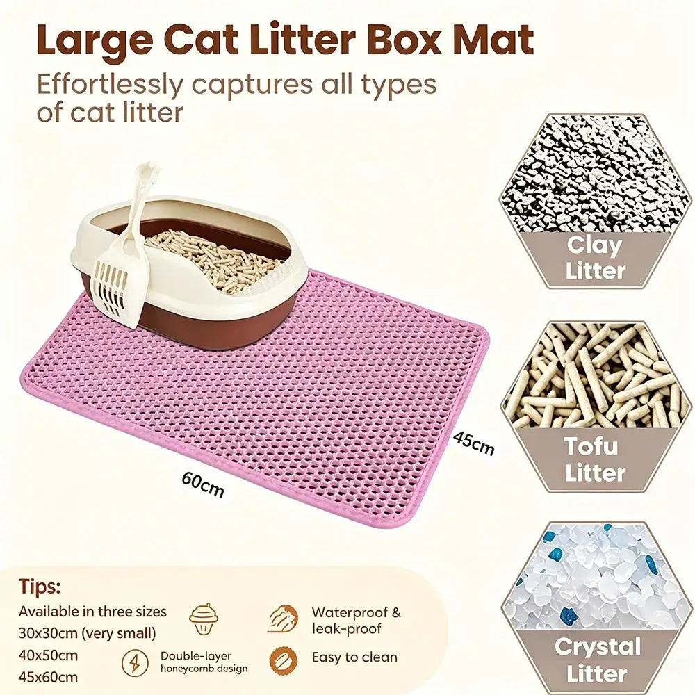 Waterproof Double-Layer Cat Litter Mat ⭐