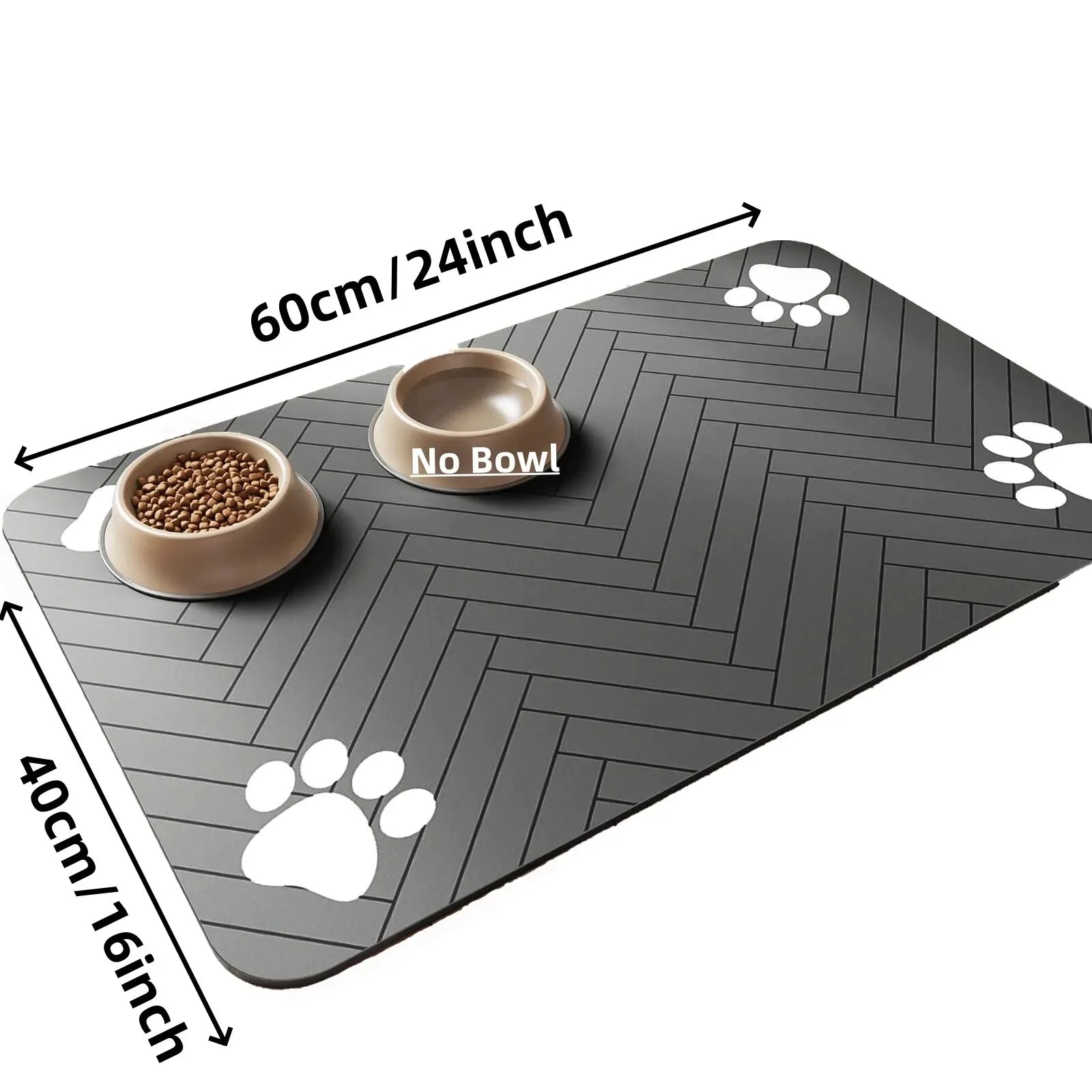 PawDry™ Absorbent Feeding Mat.
Quick-drying, waterproof feeding mat designed to keep your floors clean and dry around your pet’s food and water bowls.