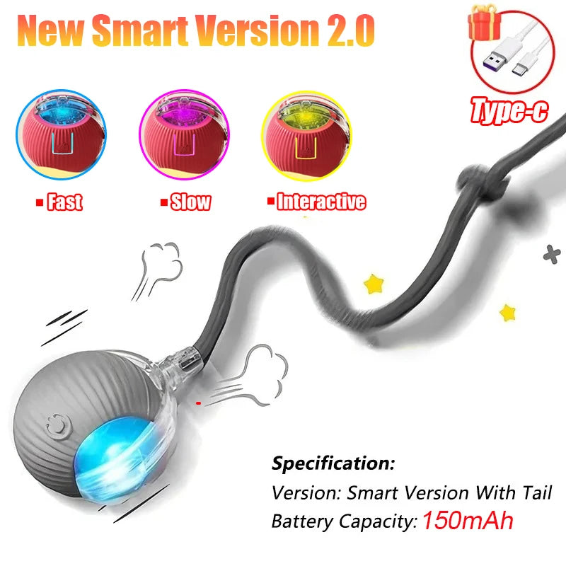 Smart Automatic Rolling Cat Ball Toy