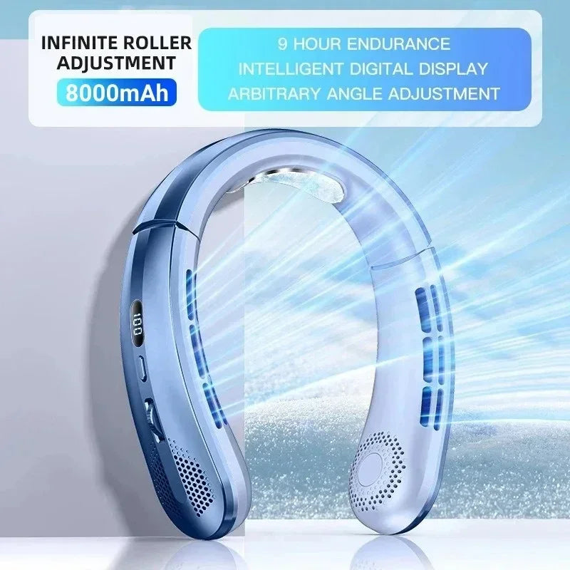 FrostLoop™ 8000 — Portable Neck Cooling Fan.