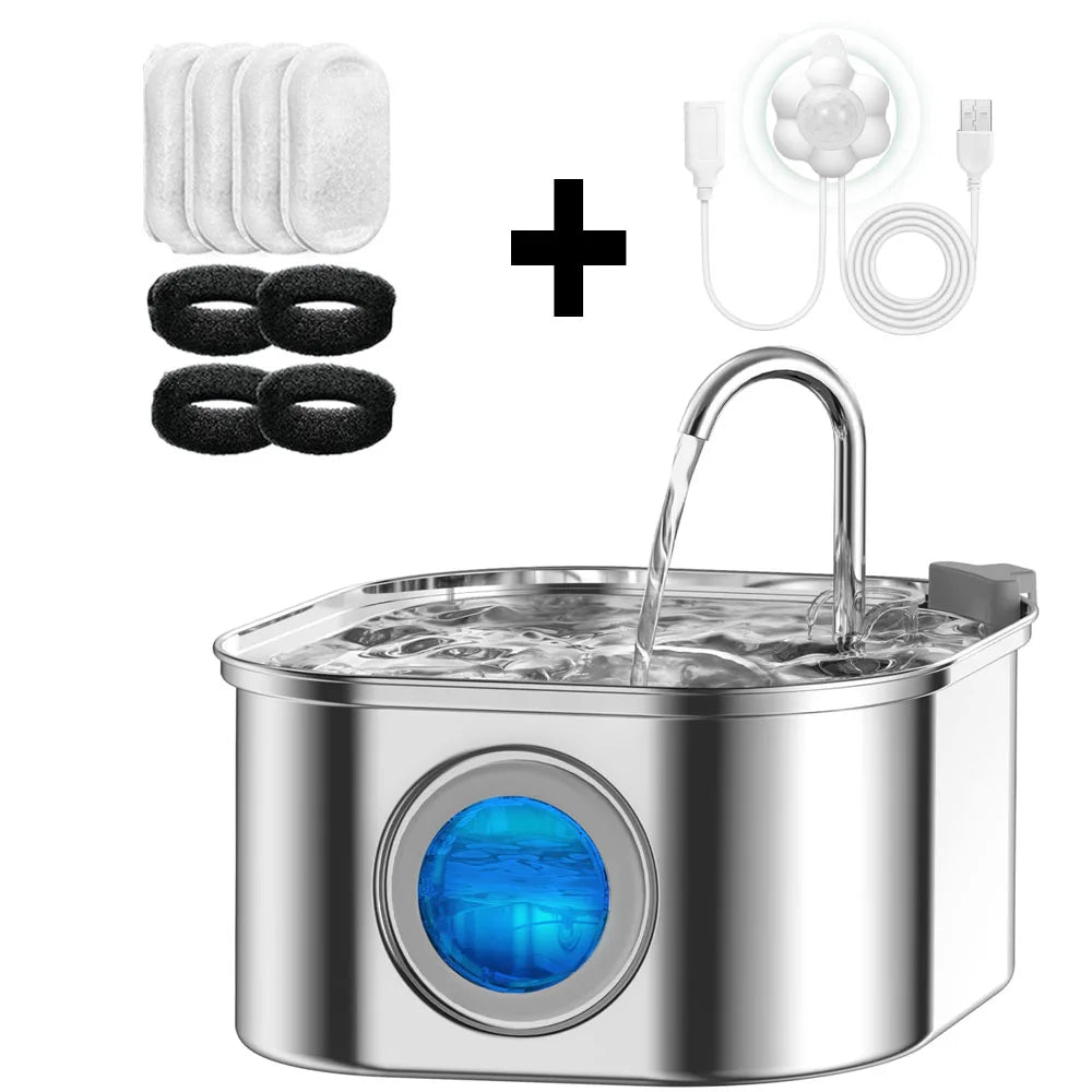 3.2L Stainless Steel Cat Water Fountain