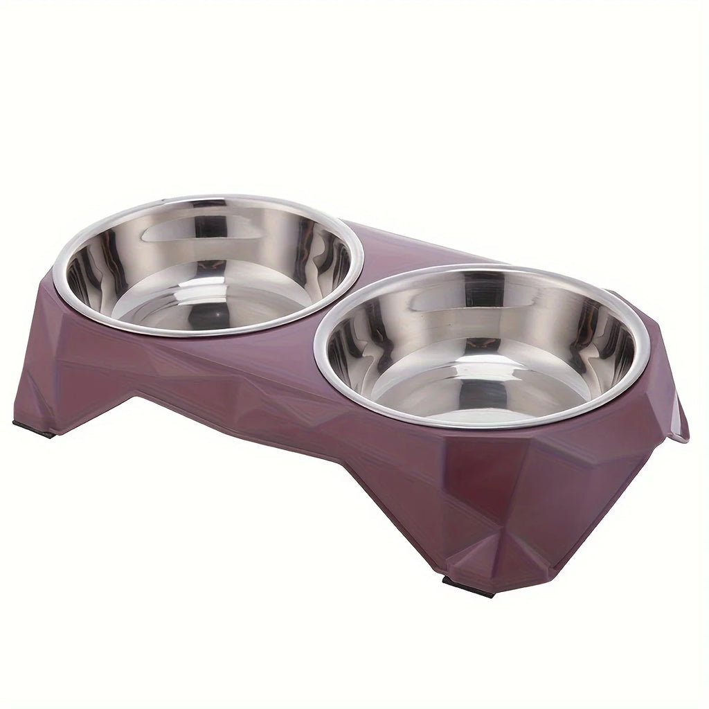 Non-Slip Stainless Steel Double Pet Bowl ⭐