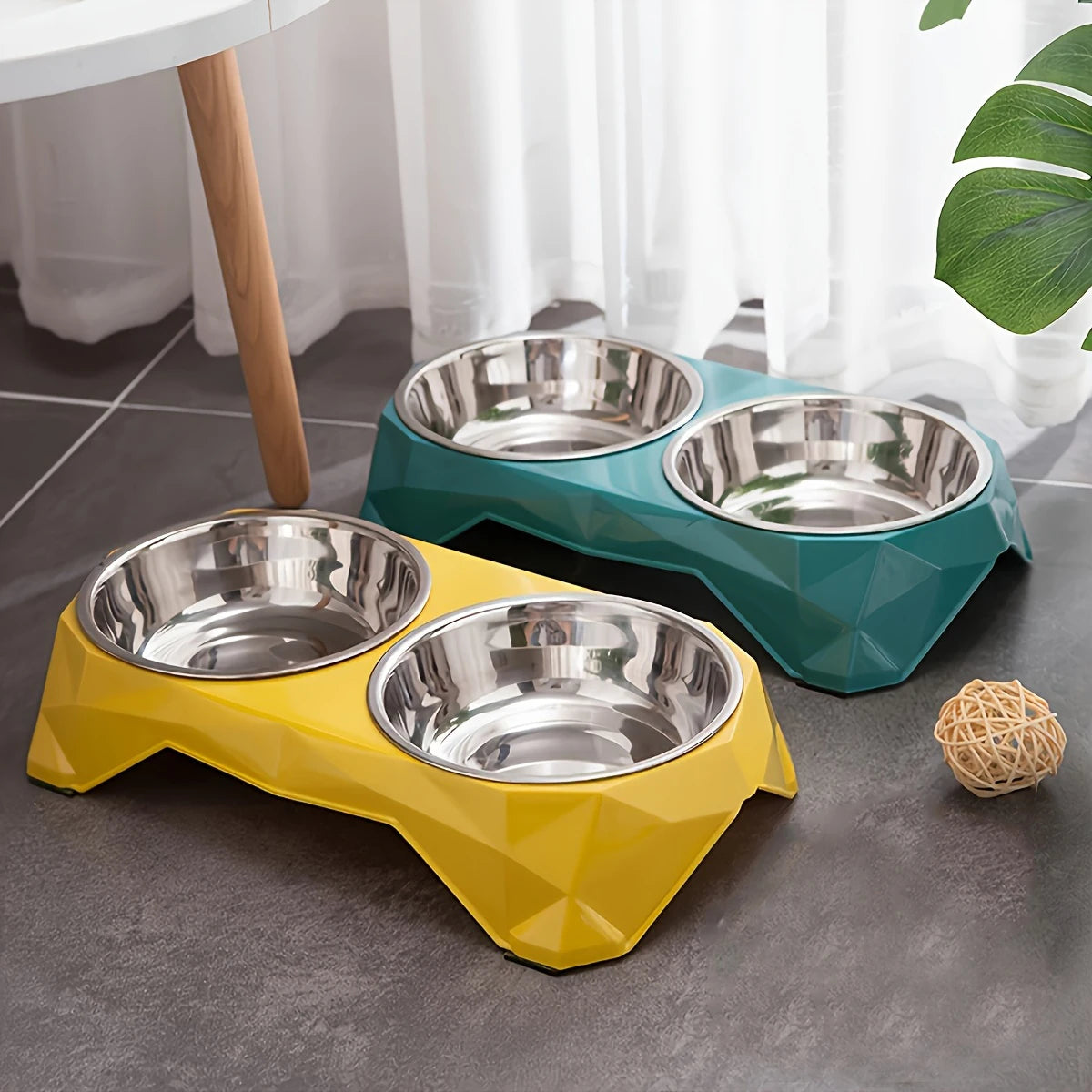 Non-Slip Stainless Steel Double Pet Bowl ⭐