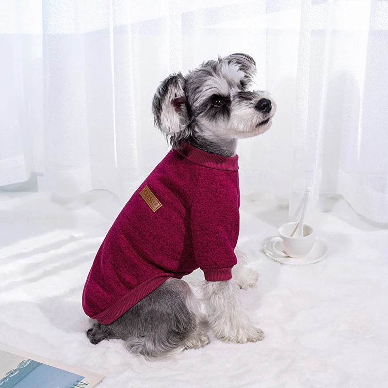 Cozy Fleece Dog Sweatshirt for Small Dogs