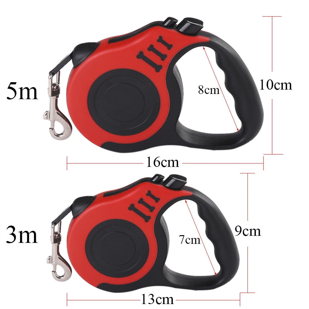 Retractable Dog & Cat Leash with One-Hand Brake