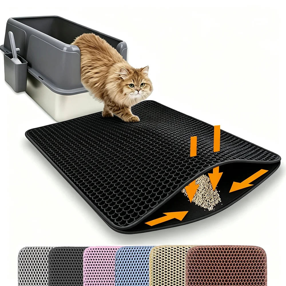 Waterproof Double-Layer Cat Litter Mat ⭐