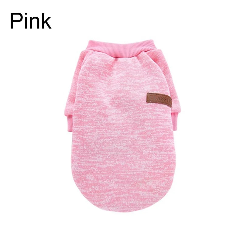 Cozy Fleece Dog Sweatshirt for Small Dogs