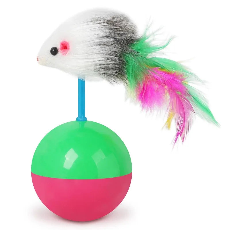 Interactive Rolling Mouse Ball Toy for Cats & Dogs